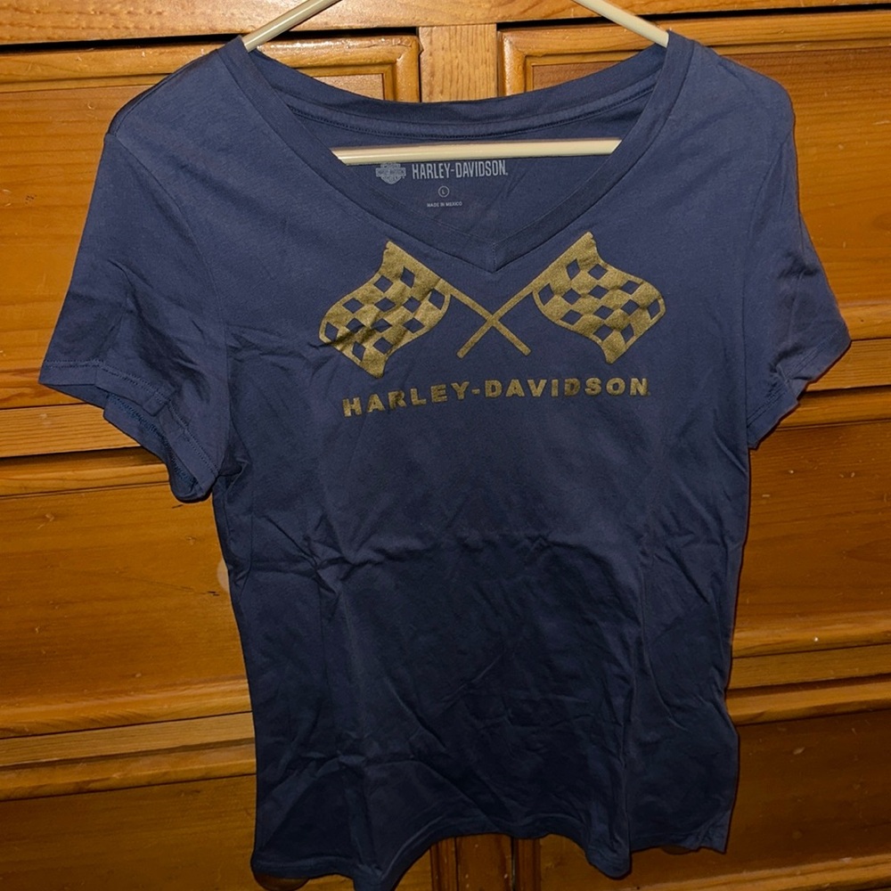 Women’s Harley Davison V Neck T-Shirt
